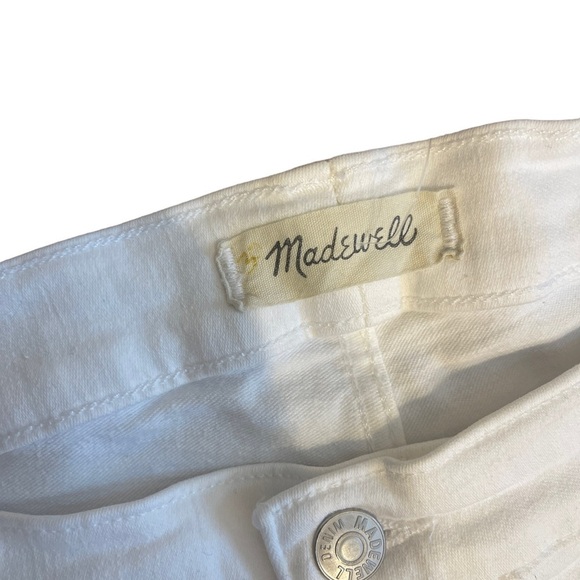 Madewell 10" High-Rise Skinny Jeans in Pure White: Step-Hem Edition Plus Size 37 - Picture 3 of 11
